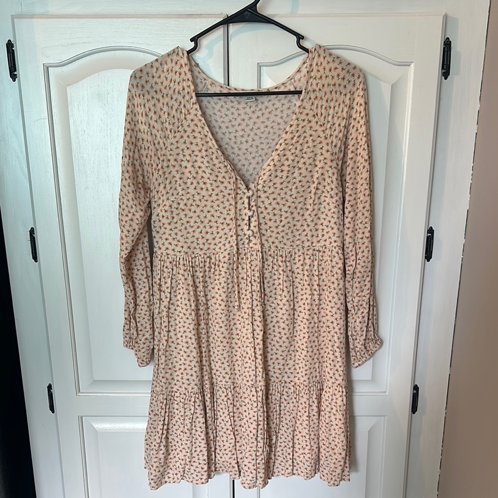 American Eagle Small Floral Print V-Neck Dress